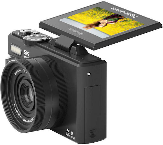 LAM980756 Action Camera 5K with 3" Screen and Wi-Fi Black