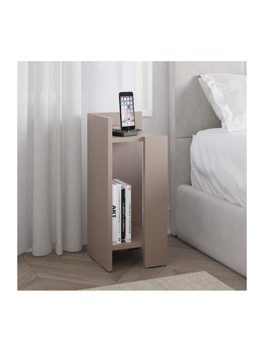 Bedside Tables Elos Wooden Brown 2 Pieces 25x27x60cm