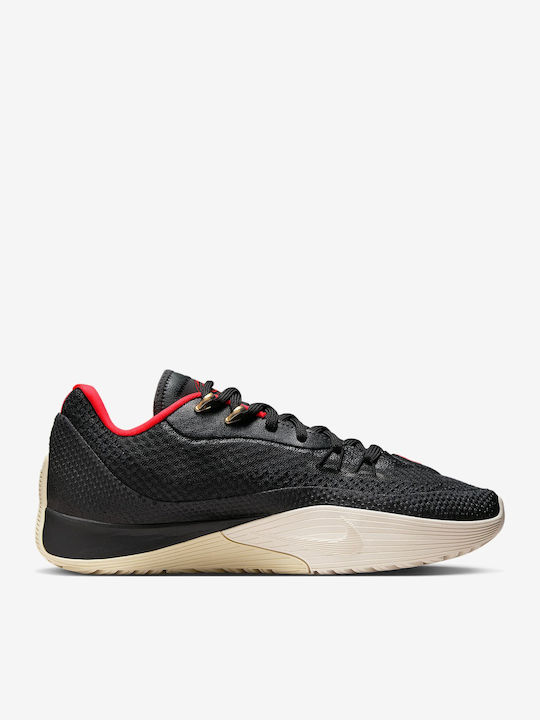 Street Flare Low Basketball Shoes Dark Smoke Grey / Light Orewood Brown / Solar Red / Black