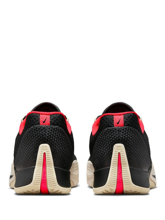 Street Flare Low Basketball Shoes Dark Smoke Grey / Light Orewood Brown / Solar Red / Black