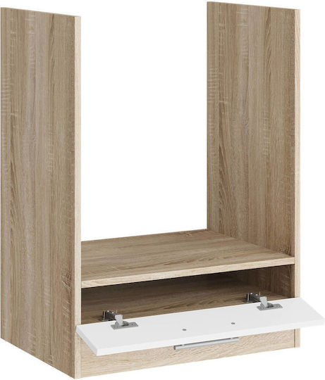 Ντουλάπι Κάτω Φούρνου Sonoma Oak, White 60x46x82εκ. Ντουλάπι Κάτω Φούρνου Sonoma Oak, White 60x46x82εκ.