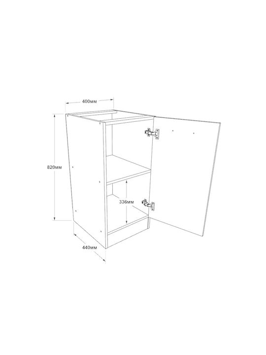 с плот за работа White, White Craft Oak 40x46x85бр