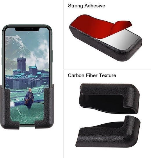Suport Telefon Dimensiuni Reglabile Montare Adezivă Pvc Universal Negru