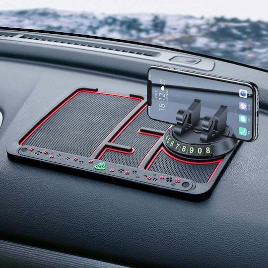Suport Auto Multifuncțional Antiderapant cu Rotire la 360 de Grade din Cauciuc Lavabil Negru