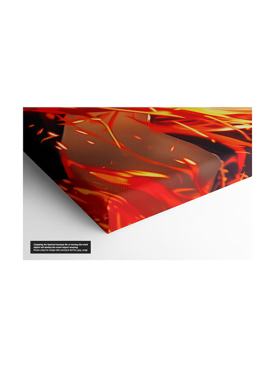 Canvas Painting Demon Slayer Tanjiro Kamado Flameheart Knv2718 45cm X 65cm