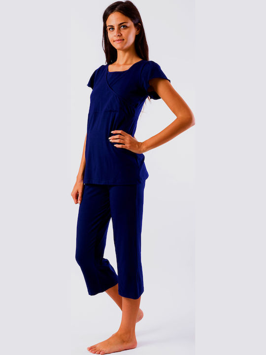 Zen Intimates Summer Women's Pyjama Set Navy Blue