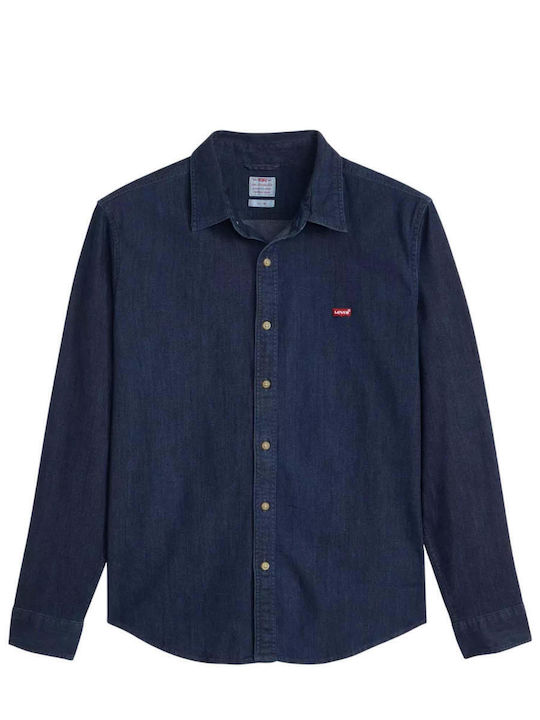 Battery Long-sleeved Denim Shirt Dark Indigo