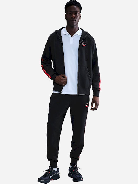 Sportswear Club Ζακέτα με Κουκούλα Μαύρη