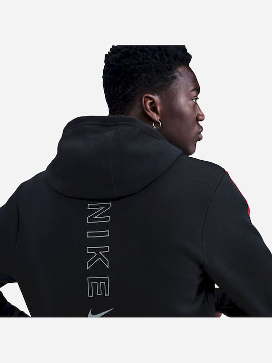 Sportswear Club Ζακέτα με Κουκούλα Μαύρη