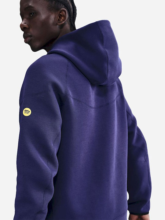 Fc Barcelona Tech Fleece Sweatshirt mit Kapuze Lila