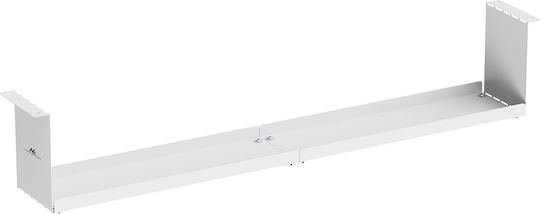 Compact Under-desk Cable Organizer Maclean Max Load 5kg White Mc-107 W