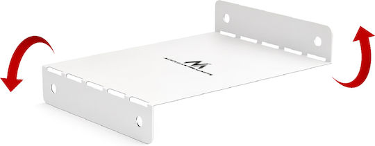 Compact Under-desk Cable Organizer Maclean Max Load 5kg White Mc-107 W