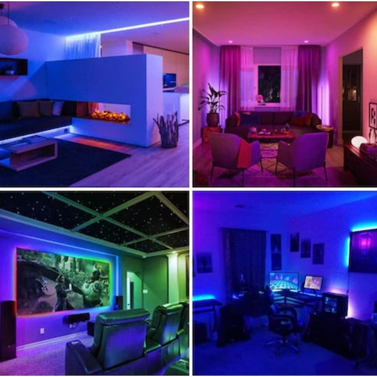 Ταινία LED 12V RGB Φως Τύπου SMD5050 με Τροφοδοτικό & Τηλεχειριστήριο