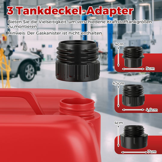 Costway Elektrische Kraftstoffpumpe mit Automatischer Abschaltfunktion 3,8 Gpm 3 Adaptergrößen Tb10005