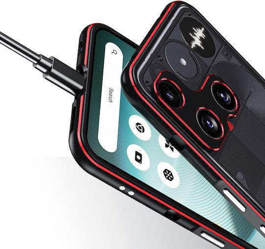 Rahmen Umschlag Rückseite Metallisch Schwarz (Nothing Phone (3))