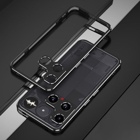 Rahmen Umschlag Rückseite Metallisch Schwarz (Nothing Phone (3))