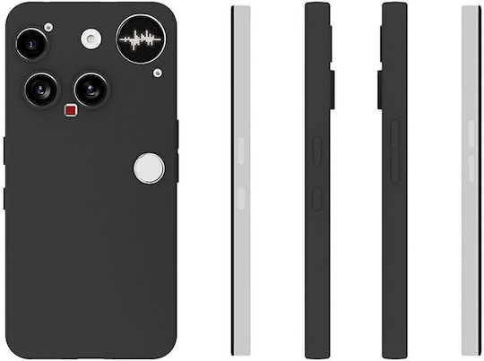 Soft Matte Umschlag Rückseite Silikon Schwarz (Nothing Phone (3))