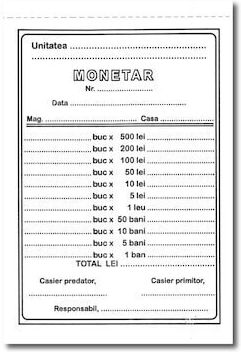 Monetary A6 Size Portrait Orientation Различни формуляри 100 Листа