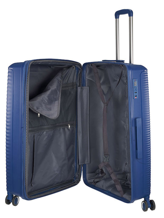 Explorer Luggage Valize de Călătorie Sigure Albastre cu 4 Roți Set 3 Bucăți