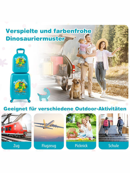 Costway Hart Gepäck Blau mit 4 Räder