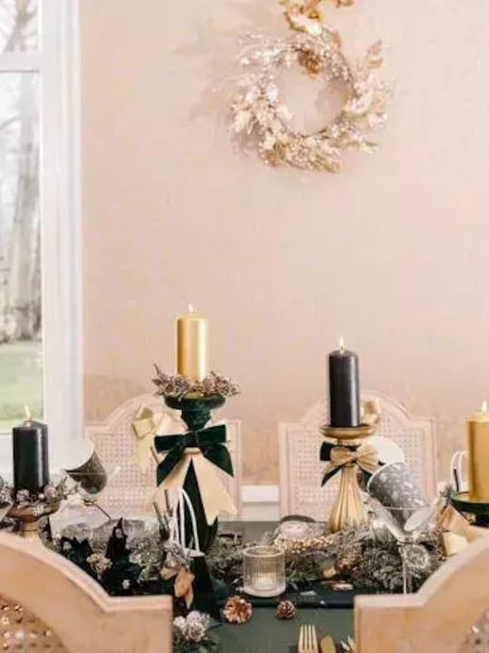Beauty Home Christmas Gold Candlestick 28.5x10.5cm