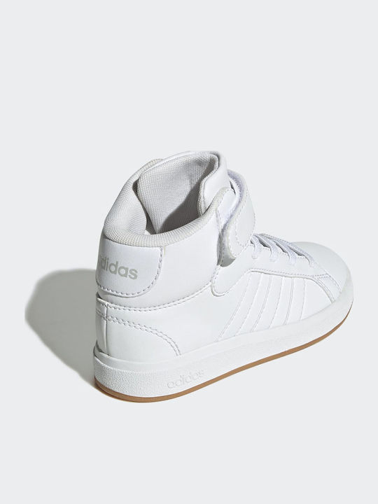 Grand Court Kids Sneakers High with Scratch White