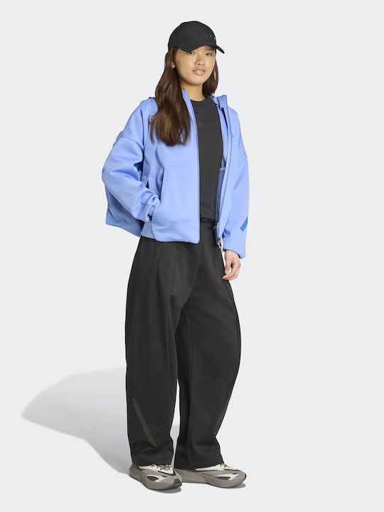 Z.n.e. Fz Women's Sweatshirt Jacket Hooded Blue