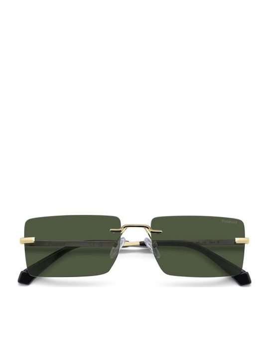 Polaroid Damen Sonnenbrille mit Gold Metall Gestell und Grün Linse PLD6245/S PEF/UC