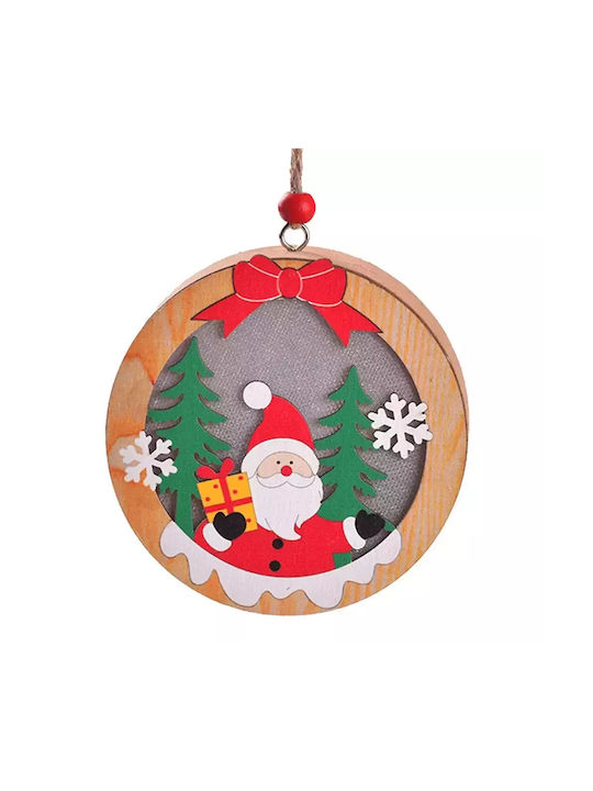 Ornament suspendat Glob Din lemn cu lumină LED Set 5buc