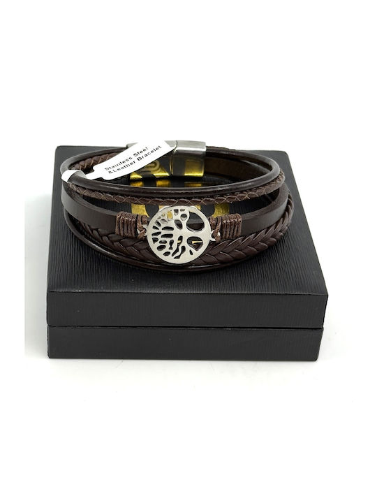 Legend Accessories Men's Leather Bracelet 21cm