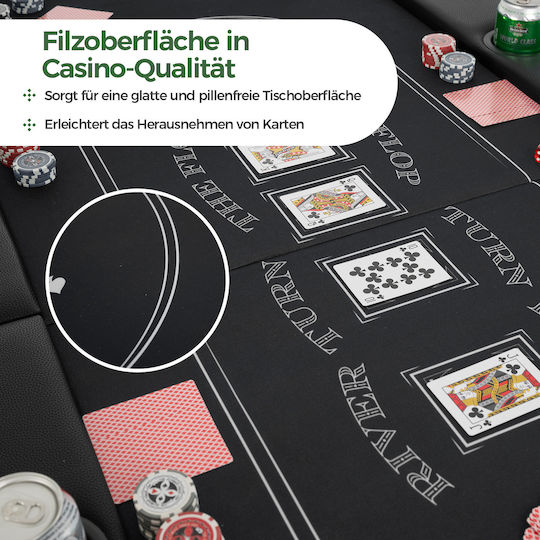 Costway Filz Reise Metallisch Schwarz 182x6cm 1Stück