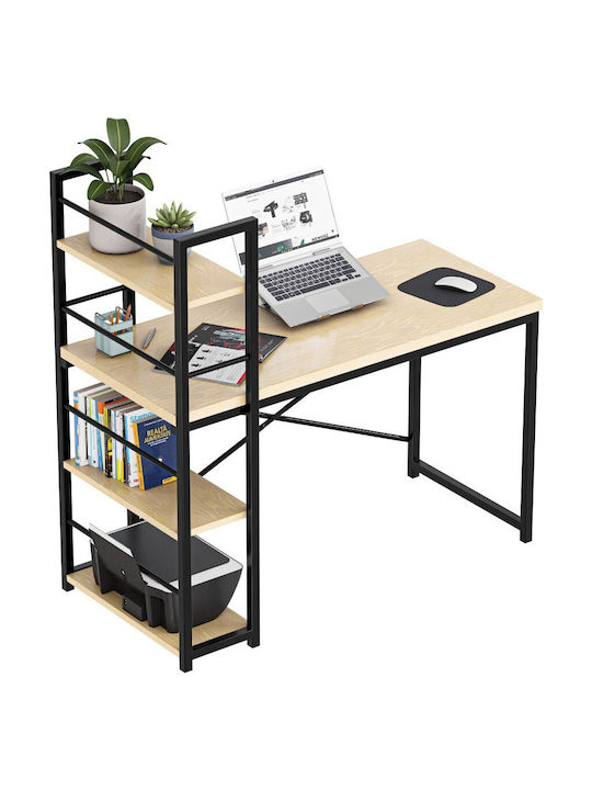 Schreibtisch Leader Holz mit Bücherregal Rosa 120x60x75cm