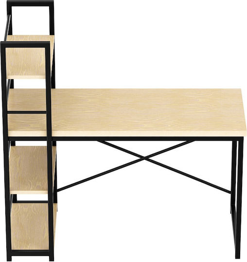 Schreibtisch Leader Holz mit Bücherregal Rosa 120x60x75cm