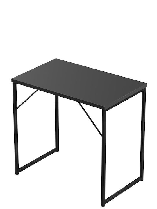Γραφείο Leader Ξύλινο Μαύρο 120x60x75εκ.