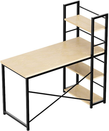 Schreibtisch Leader Holz mit Bücherregal Rosa 120x60x75cm