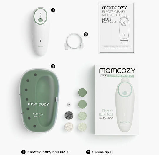 Momcozy Baby Electric Nail File Green