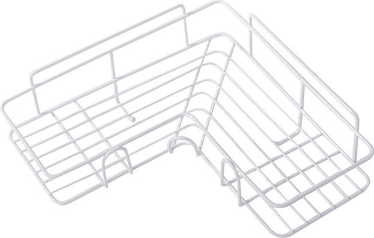 Verk Group Ecke An der Wand montiert Badezimmerregal Metallisch 26x11.5x6cm Weiß