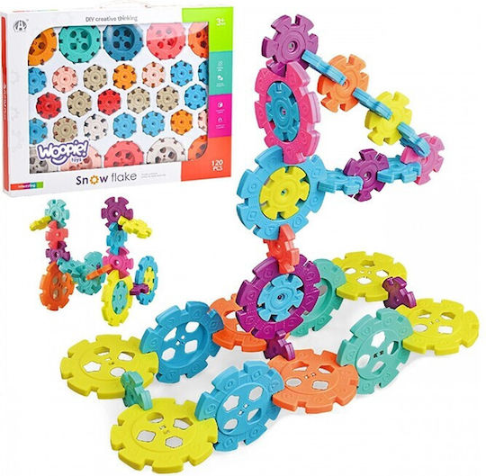 Snowflake Construction Set 120 Pieces Different Sizes Multicolor