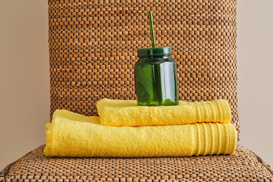 Cokitex Πετσέτα Προσώπου Baboo 50x100εκ. Yellow Βάρους 550gr/m²