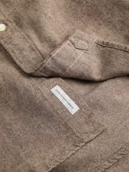 Long-sleeved Flannel Shirt Malt Ball