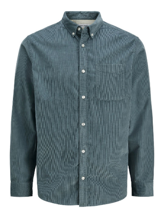 Long-sleeved Cotton Shirt Gray