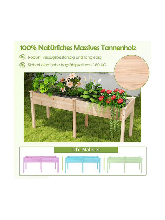 Costway Ghiveci Lemn Natural Costway Ghiveci Lemn Natural