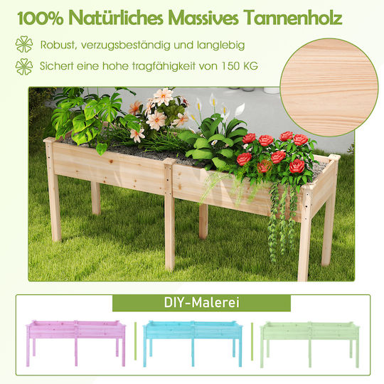 Costway Ghiveci Lemn Natural Costway Ghiveci Lemn Natural