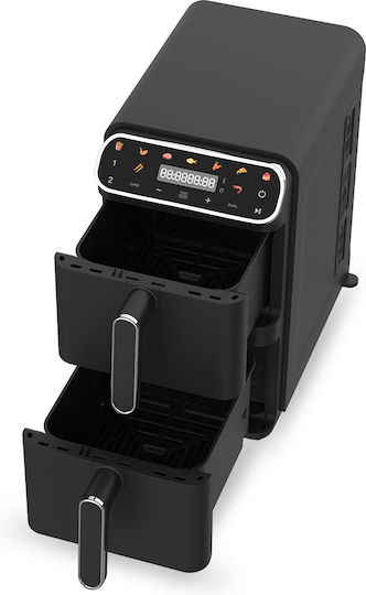 HomeVero Air Fryer with Double Detachable Bucket 11lt Black HV-AF11DDK