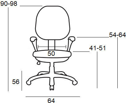 Zita Plus BS750 Scaun De Birou Negru