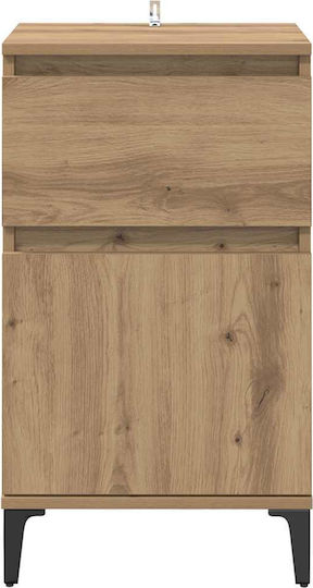 Нощно Шкафче Дървено Кафяв Дъб 40x35x70см