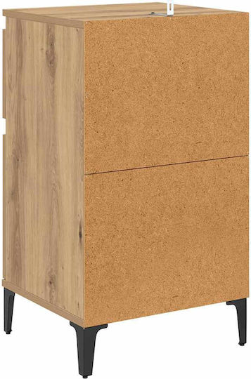 Нощно Шкафче Дървено Кафяв Дъб 40x35x70см