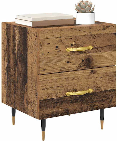 Комод Дървен с Метални Крака Old wood 40x35x47.5см