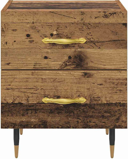 Комоди Дървени с Метални Крака Old wood 2бр 40x35x47.5см