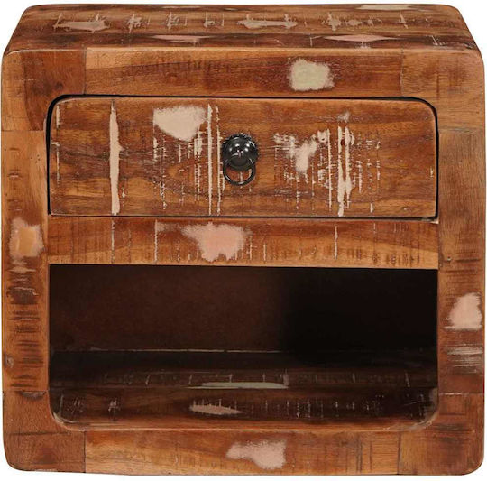Κομοδίνο από Μασίφ Ξύλο Πολύχρωμο 40x30x36cm